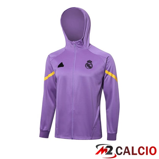 Maglie Calcio Personalizzate,Tute Calcio Squadre,Maglia Nazionale Italiana Calcio | Felpa Con Cappuccio Real Madrid Viola 2024/2025