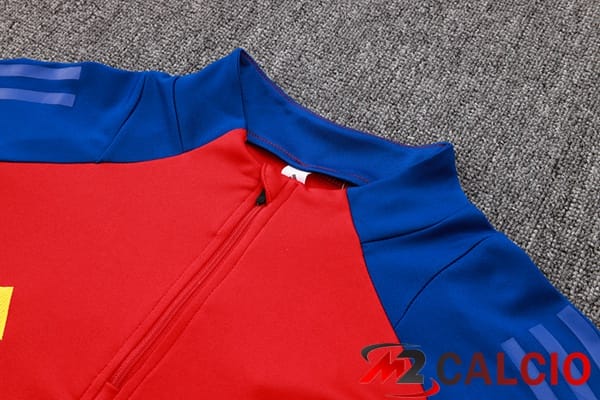 Insieme Tuta Calcio Spagna Rosso Blu 2024/2025