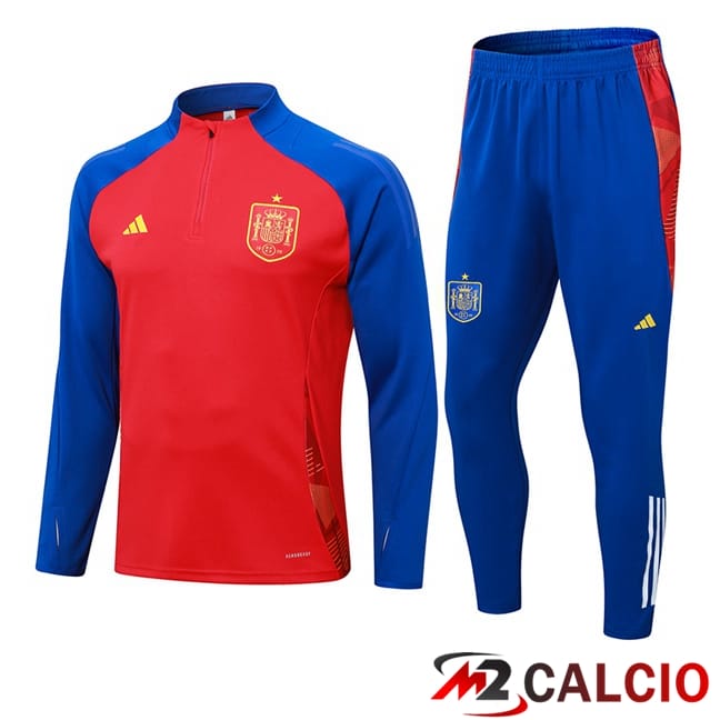 Maglie Calcio Personalizzate,Tute Calcio Squadre,Maglia Nazionale Italiana Calcio | Insieme Tuta Calcio Spagna Rosso Blu 2024/2025