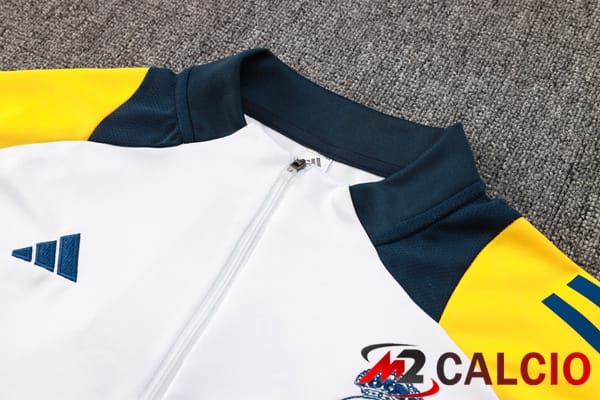 Insieme Tuta Calcio Real Madrid Bianco Giallo 2024/2025