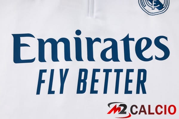 Insieme Tuta Calcio Real Madrid Bianco Giallo 2024/2025