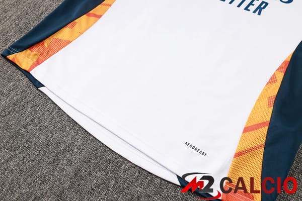 Insieme Tuta Calcio Real Madrid Bianco Giallo 2024/2025