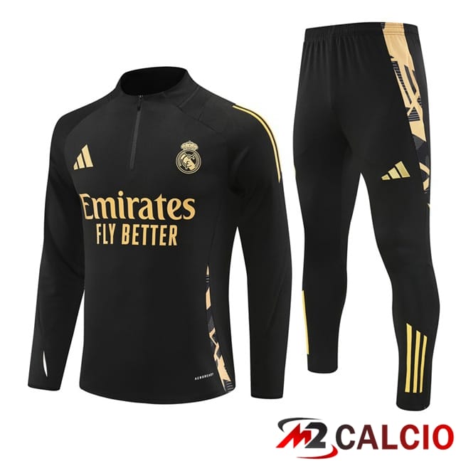 Maglie Calcio Personalizzate,Tute Calcio Squadre,Maglia Nazionale Italiana Calcio | Insieme Tuta Calcio Real Madrid Nero 2024/2025