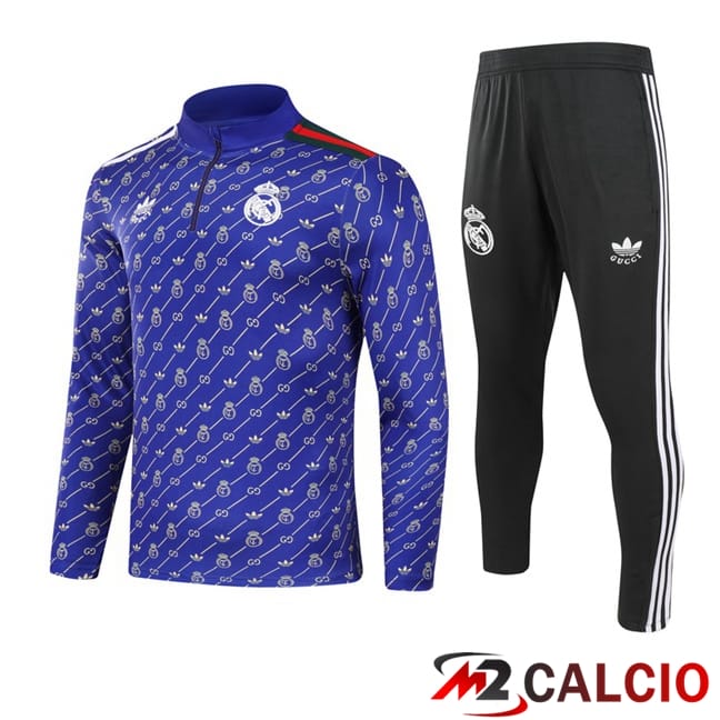 Maglie Calcio Personalizzate,Tute Calcio Squadre,Maglia Nazionale Italiana Calcio | Insieme Tuta Calcio Real Madrid Blu 2024/2025
