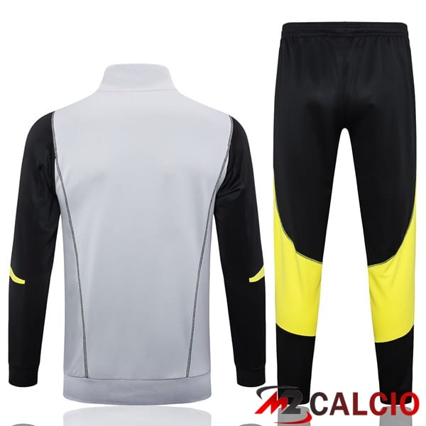 Insieme Tuta Calcio - Giacca Flamengo Grigio 2024/2025