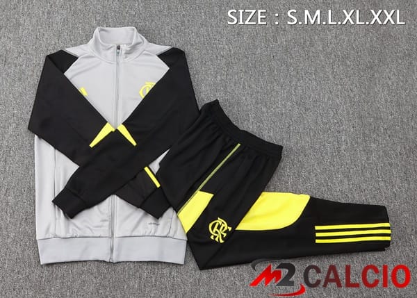 Insieme Tuta Calcio - Giacca Flamengo Grigio 2024/2025