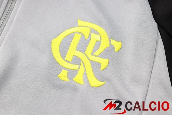 Insieme Tuta Calcio - Giacca Flamengo Grigio 2024/2025