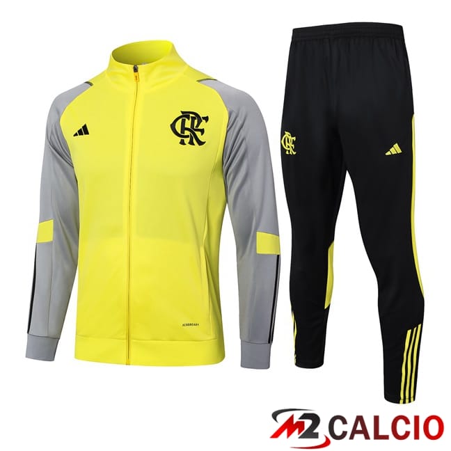 Maglie Calcio Personalizzate,Tute Calcio Squadre,Maglia Nazionale Italiana Calcio | Insieme Tuta Calcio - Giacca Flamengo Giallo 2024/2025