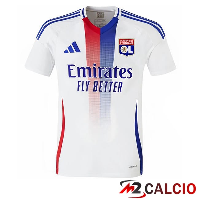 Maglie Calcio Personalizzate,Tute Calcio Squadre,Maglia Nazionale Italiana Calcio | Maglie Calcio Lione OL Prima Bianco 2024/2025