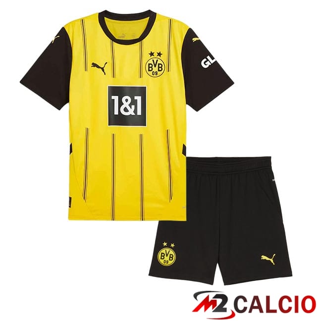 Maglie Calcio Personalizzate,Tute Calcio Squadre,Maglia Nazionale Italiana Calcio | Maglie Calcio Dortmund BVB Bambino Prima Giallo 2024/2025