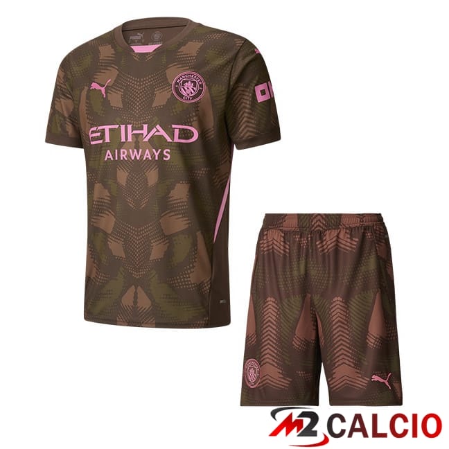 Maglie Calcio Personalizzate,Tute Calcio Squadre,Maglia Nazionale Italiana Calcio | Maglie Calcio Manchester City Bambino Portiere Marrone 2024/2025
