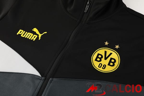 Insieme Tuta Calcio - Giacca Dortmund BVB Nero Grigio 2024/2025