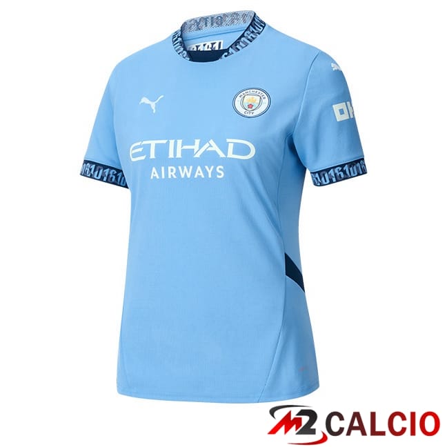 Maglie Calcio Personalizzate,Tute Calcio Squadre,Maglia Nazionale Italiana Calcio | Maglie Calcio Manchester City Donna Prima Blu 2024/2025