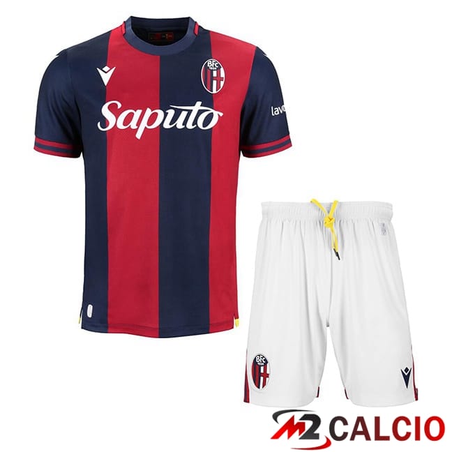 Maglie Calcio Personalizzate,Tute Calcio Squadre,Maglia Nazionale Italiana Calcio | Maglie Calcio Bologna Bambino Prima Blu Rosso 2024/2025