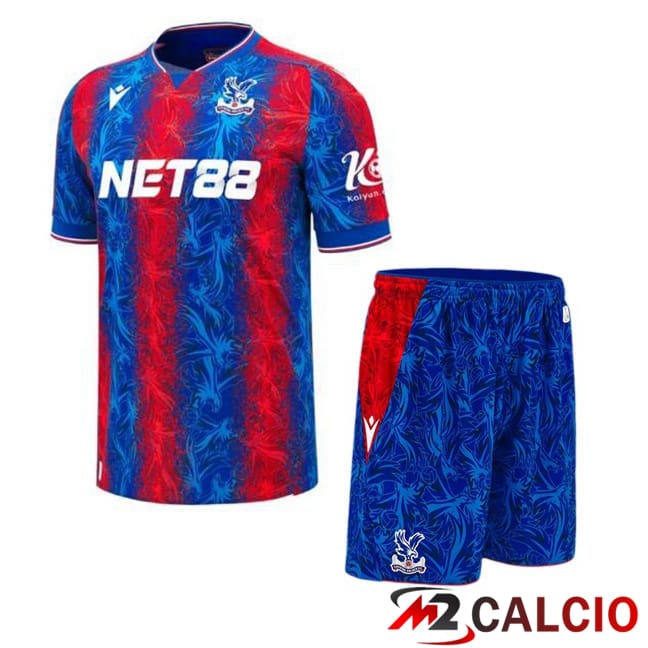 Maglie Calcio Personalizzate,Tute Calcio Squadre,Maglia Nazionale Italiana Calcio | Maglie Calcio Crystal Palace Bambino Prima Rosso Blu 2024/2025
