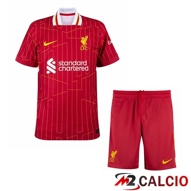 Maglie Calcio Personalizzate,Tute Calcio Squadre,Maglia Nazionale Italiana Calcio | Maglie Calcio FC Liverpool Bambino Prima 2024/2025