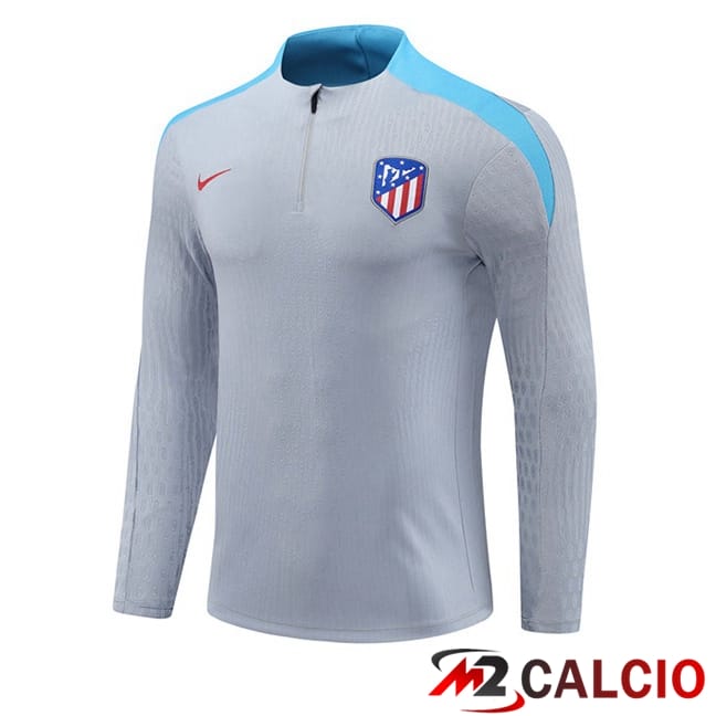 Maglie Calcio Personalizzate,Tute Calcio Squadre,Maglia Nazionale Italiana Calcio | Felpa Allenamento Atletico Madrid Grigio 2024/2025