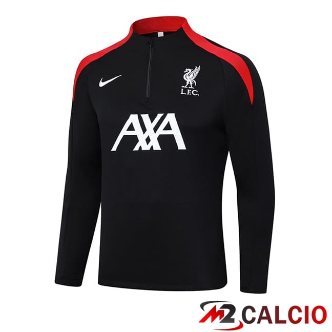 Maglie Calcio Personalizzate,Tute Calcio Squadre,Maglia Nazionale Italiana Calcio | Felpa Allenamento FC Liverpool Nero 2024/2025
