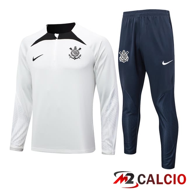 Maglie Calcio Personalizzate,Tute Calcio Squadre,Maglia Nazionale Italiana Calcio | Insieme Tuta Calcio Corinthians Grigio 2024/2025
