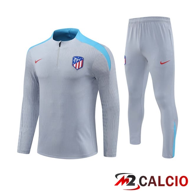 Maglie Calcio Personalizzate,Tute Calcio Squadre,Maglia Nazionale Italiana Calcio | Insieme Tuta Calcio Atletico Madrid Grigio 2024/2025