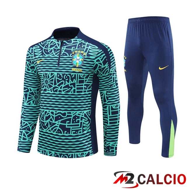 Maglie Calcio Personalizzate,Tute Calcio Squadre,Maglia Nazionale Italiana Calcio | Insieme Tuta Calcio Brasile Verde 2024/2025