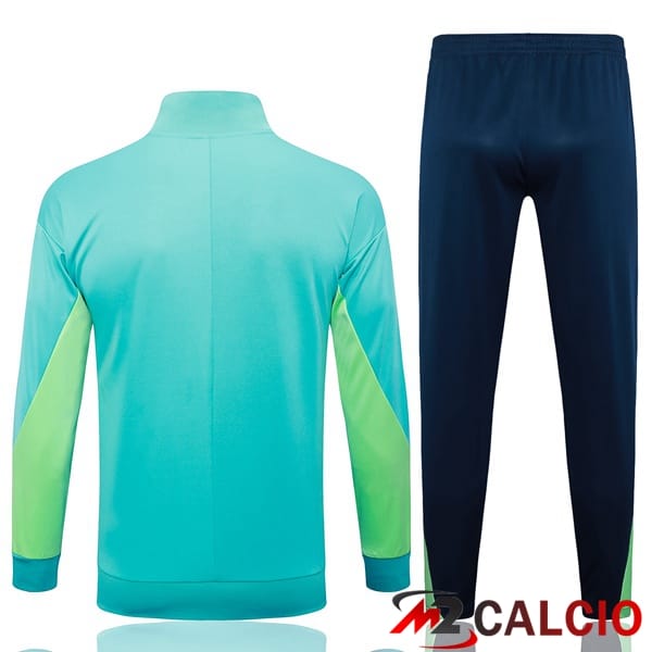 Insieme Tuta Calcio - Giacca Brasile Verde 2024/2025