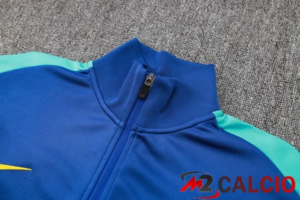 Insieme Tuta Calcio - Giacca Brasile Blu 2024/2025