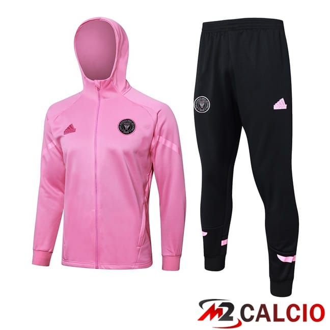 Maglie Calcio Personalizzate,Tute Calcio Squadre,Maglia Nazionale Italiana Calcio | Tuta Calcio - Felpa Con Cappuccio Inter Miami CF Rosa 2024/2025