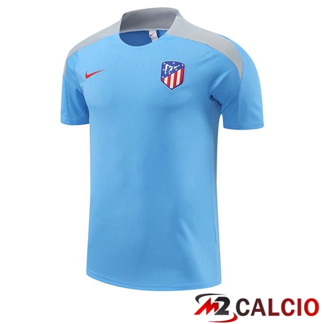 Maglie Calcio Personalizzate,Tute Calcio Squadre,Maglia Nazionale Italiana Calcio | T Shirt Allenamento Atletico Madrid Blu 2024/2025