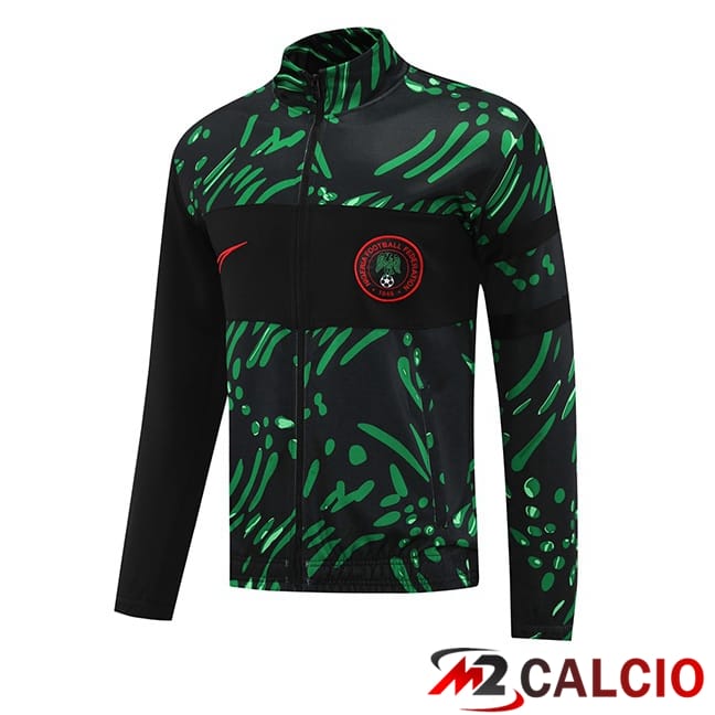 Maglie Calcio Personalizzate,Tute Calcio Squadre,Maglia Nazionale Italiana Calcio | Giacca Calcio Nigeria Nero Verde 2024/2025