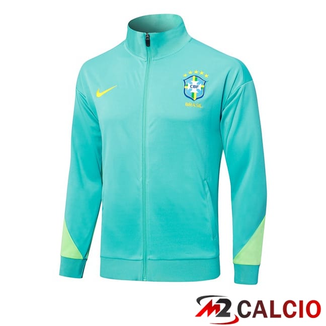 Maglie Calcio Personalizzate,Tute Calcio Squadre,Maglia Nazionale Italiana Calcio | Giacca Calcio Brasile Verde 2024/2025