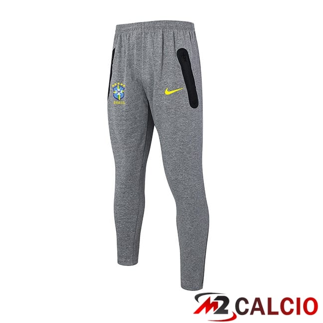 Maglie Calcio Personalizzate,Tute Calcio Squadre,Maglia Nazionale Italiana Calcio | Pantaloni Da Allenamento Brasile Grigio 2024/2025