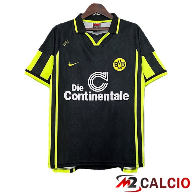Maglie Calcio Personalizzate,Tute Calcio Squadre,Maglia Nazionale Italiana Calcio | Maglie Calcio Dortmund BVB Retro Seconda Nero 1996-1997