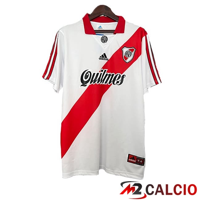 Maglie Calcio Personalizzate,Tute Calcio Squadre,Maglia Nazionale Italiana Calcio | Maglie Calcio River Plate Retro Prima Bianco 1998-1999