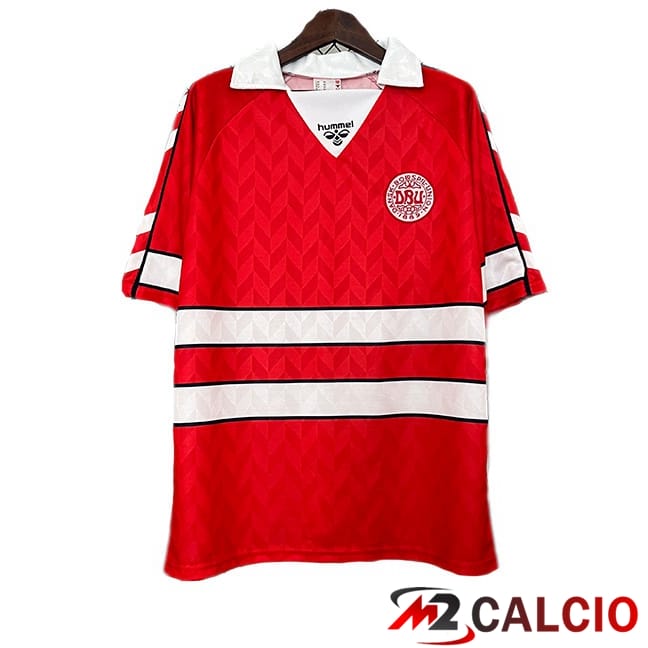 Maglie Calcio Personalizzate,Tute Calcio Squadre,Maglia Nazionale Italiana Calcio | Maglie Calcio Danimarca Retro Prima Rosso 1988