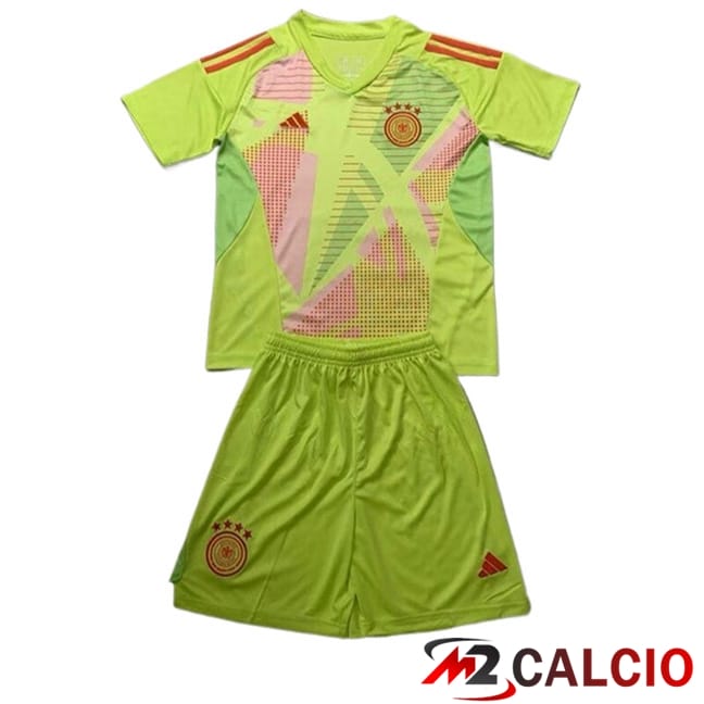 Maglie Calcio Personalizzate,Tute Calcio Squadre,Maglia Nazionale Italiana Calcio | Maglie Calcio Germania Bambino Portiere Verde 2024/2025