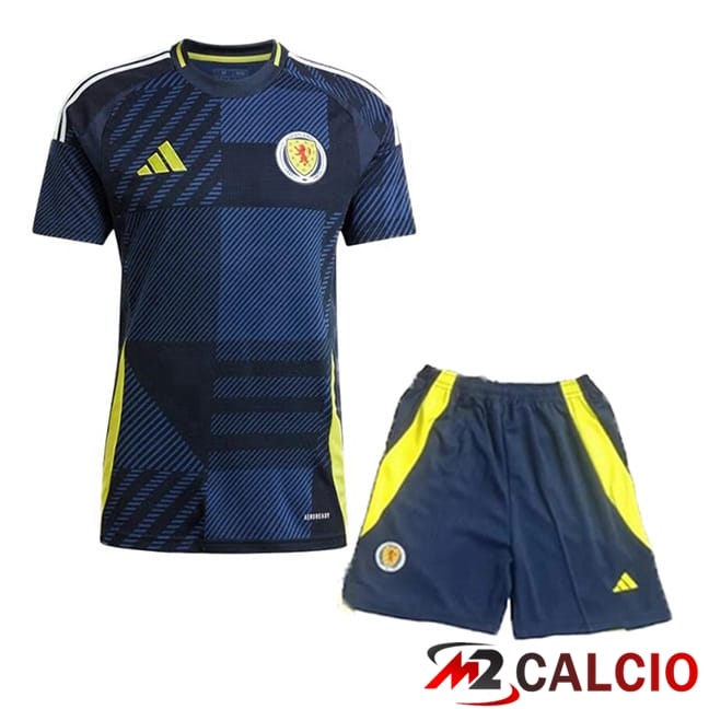 Maglie Calcio Personalizzate,Tute Calcio Squadre,Maglia Nazionale Italiana Calcio | Insieme Maglie Calcio Scozia Prima + Pantaloncini UEFA Euro 2024