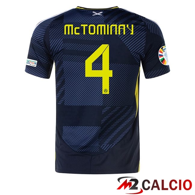 Maglie Calcio Personalizzate,Tute Calcio Squadre,Maglia Nazionale Italiana Calcio | Maglia Nazionale Scozia (Mctominay 4) Prima UEFA Euro 2024