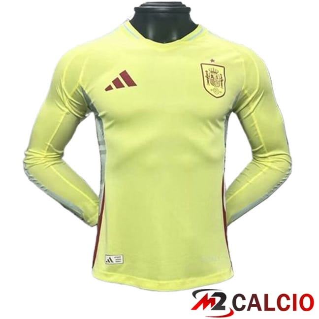 Maglie Calcio Personalizzate,Tute Calcio Squadre,Maglia Nazionale Italiana Calcio | Maglie Calcio Spagna Seconda Manica Lunga UEFA Euro 2024
