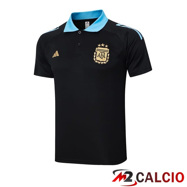 Maglie Calcio Personalizzate,Tute Calcio Squadre,Maglia Nazionale Italiana Calcio | Maglia Polo Argentina Nero 2024/2025