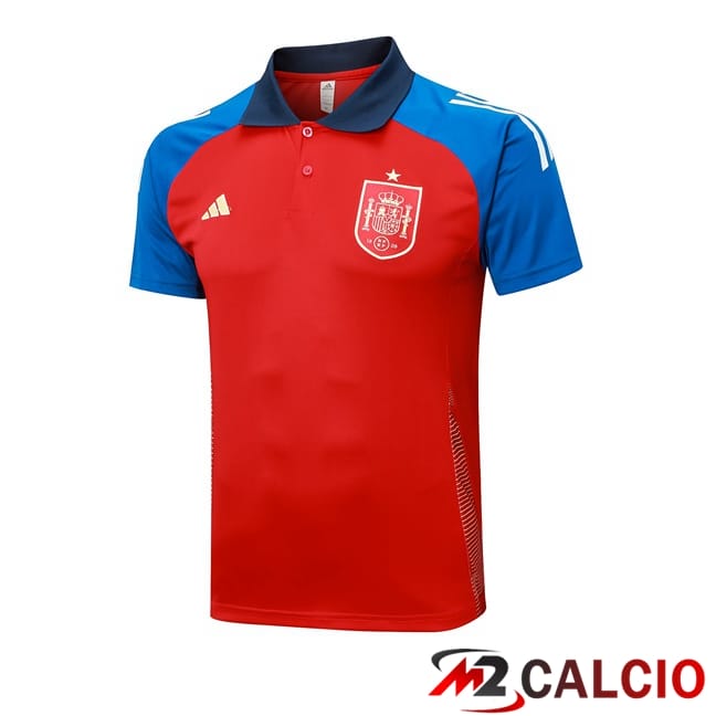 Maglie Calcio Personalizzate,Tute Calcio Squadre,Maglia Nazionale Italiana Calcio | Maglia Polo Spagna Rosso 2024/2025