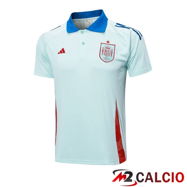 Maglie Calcio Personalizzate,Tute Calcio Squadre,Maglia Nazionale Italiana Calcio | Maglia Polo Spagna Blu 2024/2025