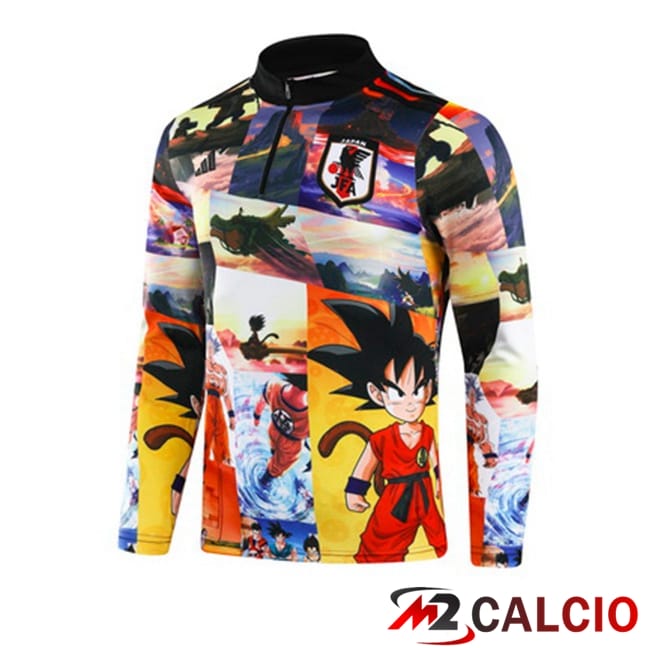 Maglie Calcio Personalizzate,Tute Calcio Squadre,Maglia Nazionale Italiana Calcio | Felpa Allenamento Giappone Giallo Nero 2024/2025