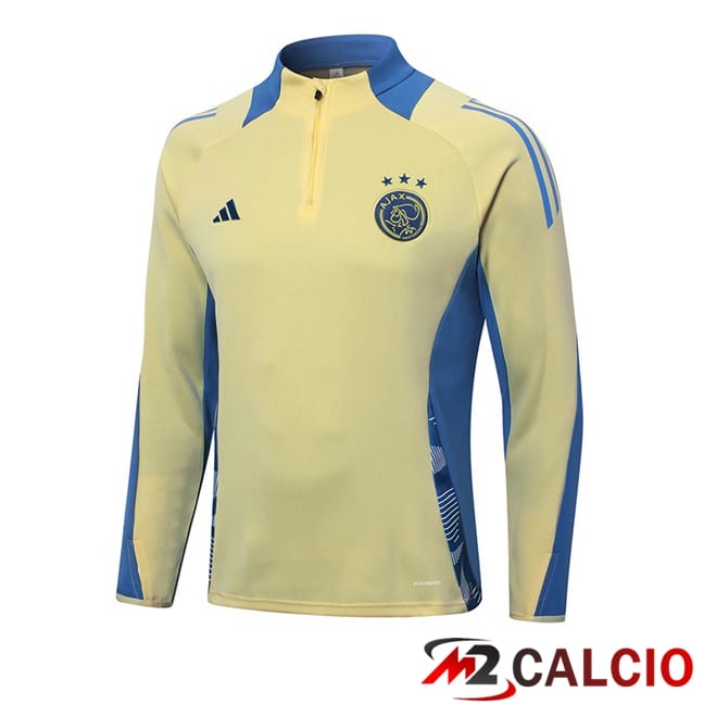Maglie Calcio Personalizzate,Tute Calcio Squadre,Maglia Nazionale Italiana Calcio | Felpa Allenamento AFC Ajax Giallo 2024/2025