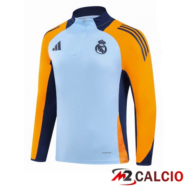 Maglie Calcio Personalizzate,Tute Calcio Squadre,Maglia Nazionale Italiana Calcio | Felpa Allenamento Real Madrid Bianco Giallo 2024/2025