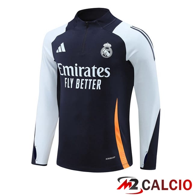 Maglie Calcio Personalizzate,Tute Calcio Squadre,Maglia Nazionale Italiana Calcio | Felpa Allenamento Real Madrid Blu Reale 2024/2025
