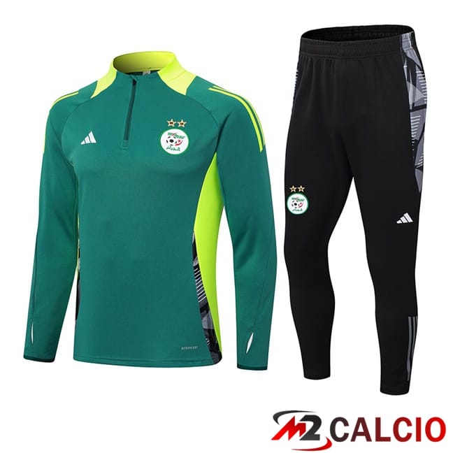 Maglie Calcio Personalizzate,Tute Calcio Squadre,Maglia Nazionale Italiana Calcio | Insieme Tuta Calcio Algeria Verde 2024/2025
