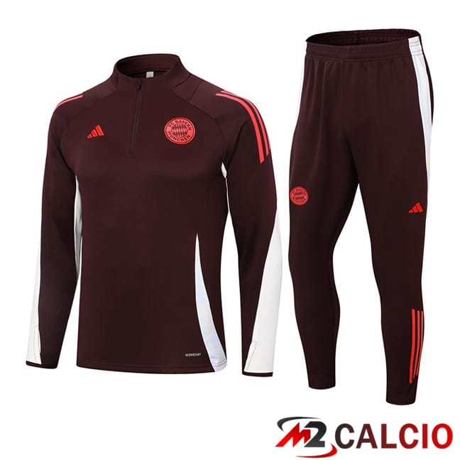 Maglie Calcio Personalizzate,Tute Calcio Squadre,Maglia Nazionale Italiana Calcio | Insieme Tuta Calcio Bayern Monaco Marrone 2024/2025