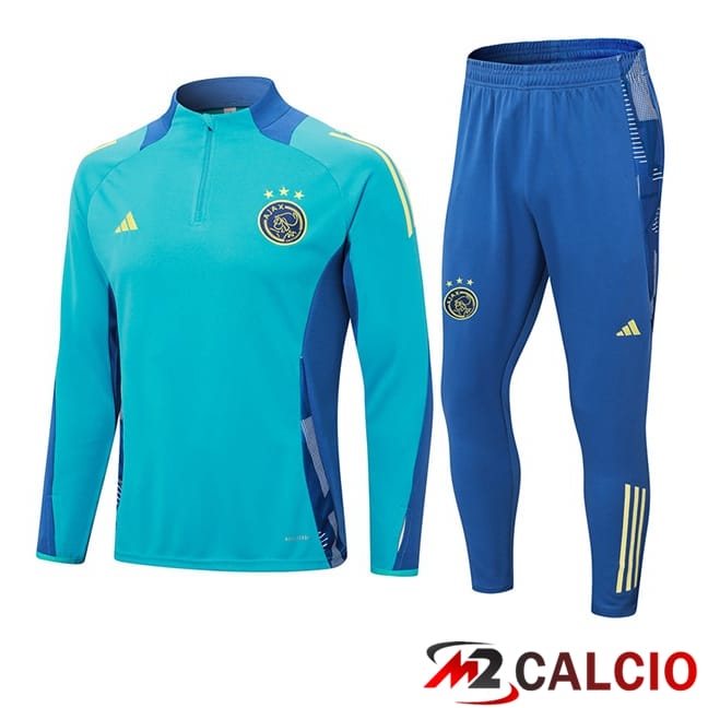Maglie Calcio Personalizzate,Tute Calcio Squadre,Maglia Nazionale Italiana Calcio | Insieme Tuta Calcio AFC Ajax Blu 2024/2025