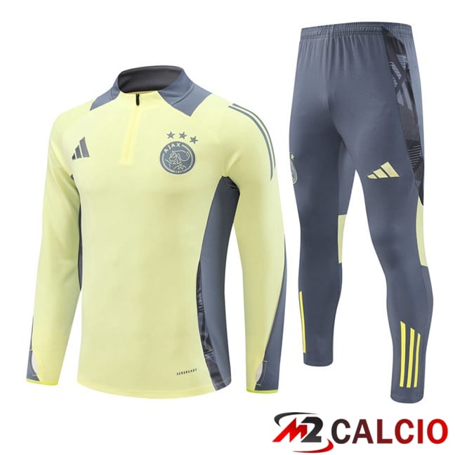 Maglie Calcio Personalizzate,Tute Calcio Squadre,Maglia Nazionale Italiana Calcio | Insieme Tuta Calcio AFC Ajax Giallo 2024/2025